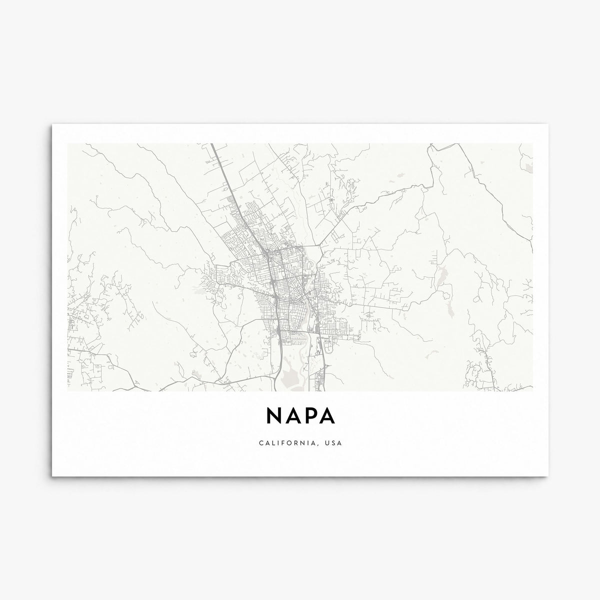 Napa Map Poster, print only (unframed)