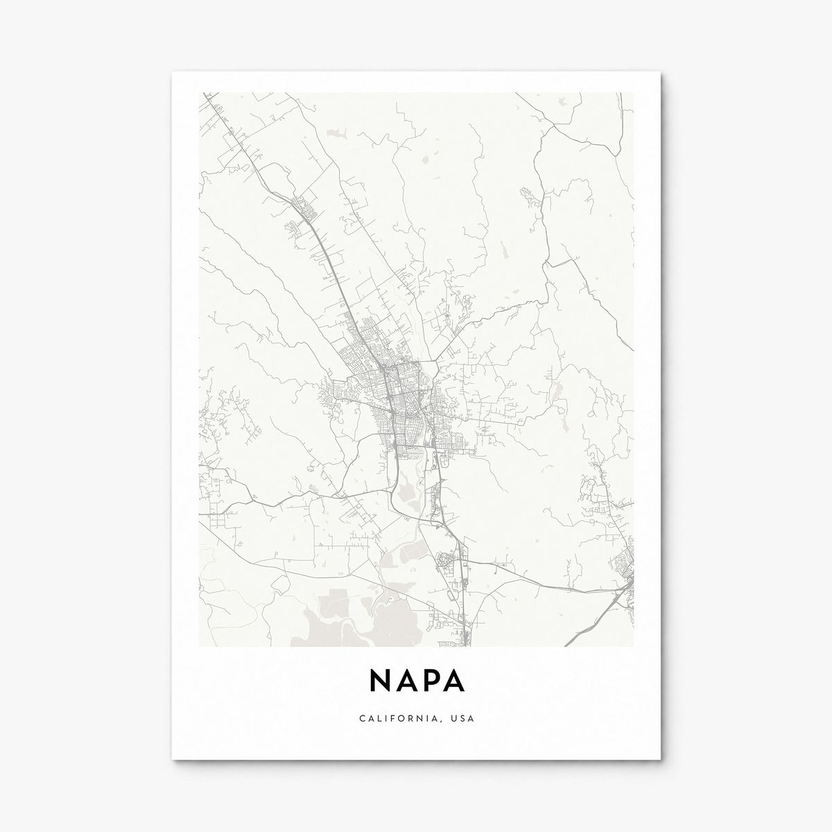 Napa Map Poster, print only (unframed)