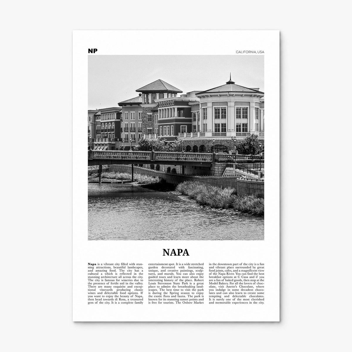 Napa Newspaper Poster, print only (unframed)