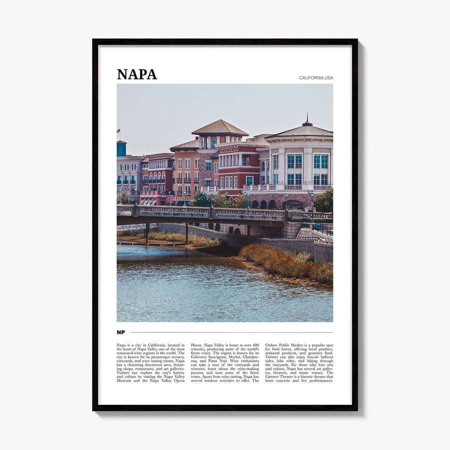 Napa Travel Poster, framed poster mockup