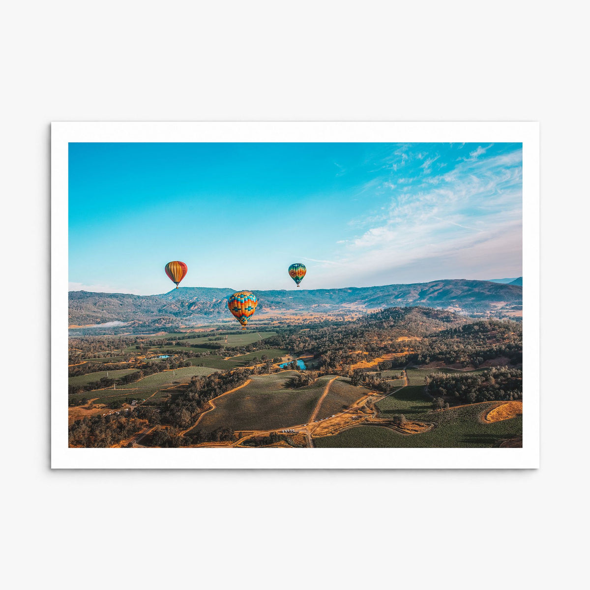 Napa Valley Photo Poster, print only (unframed), white border