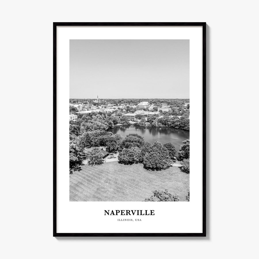 Naperville Classic Poster, framed poster mockup