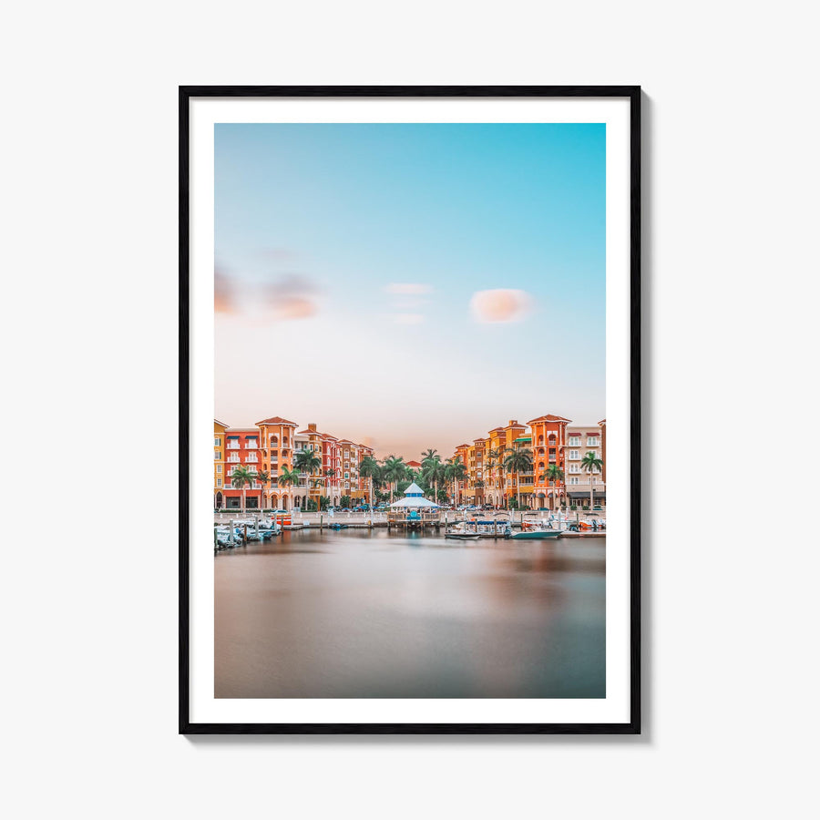 Naples, Florida colorful photo poster of Florida, USA – vertical wall art, unframed print shown in interior mockup