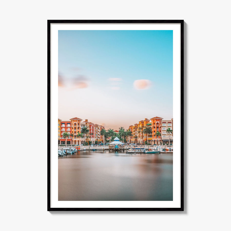 Naples, Florida Photo Poster, framed poster mockup, white border
