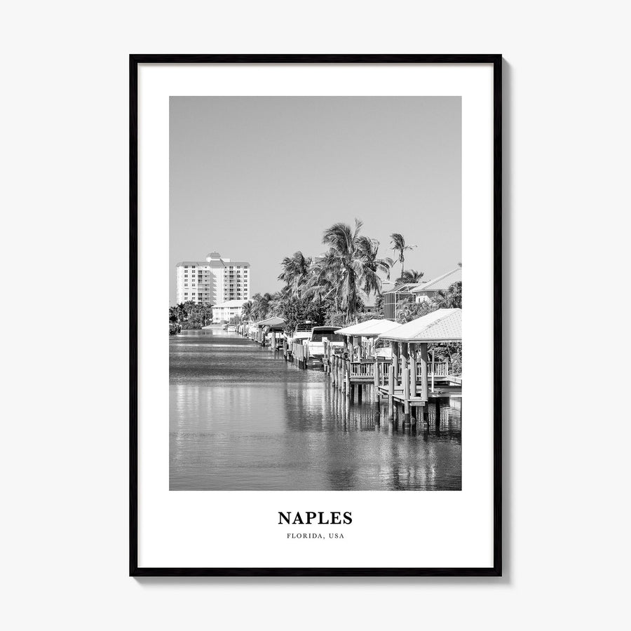 Naples, Florida Classic Poster, framed poster mockup