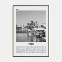 Naples, Florida Poster None / 8x12 in Nbourhood Travel B&W Poster