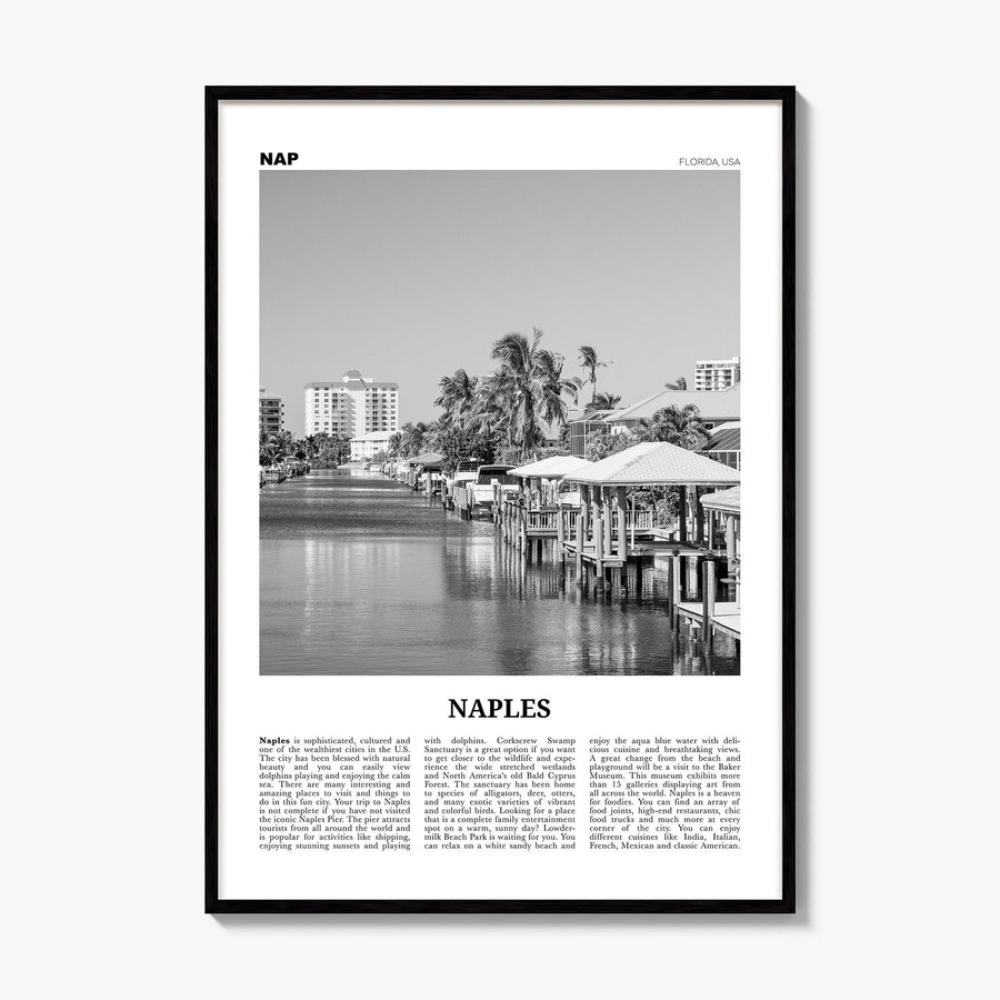 Naples, Florida Newspaper Poster, framed poster mockup