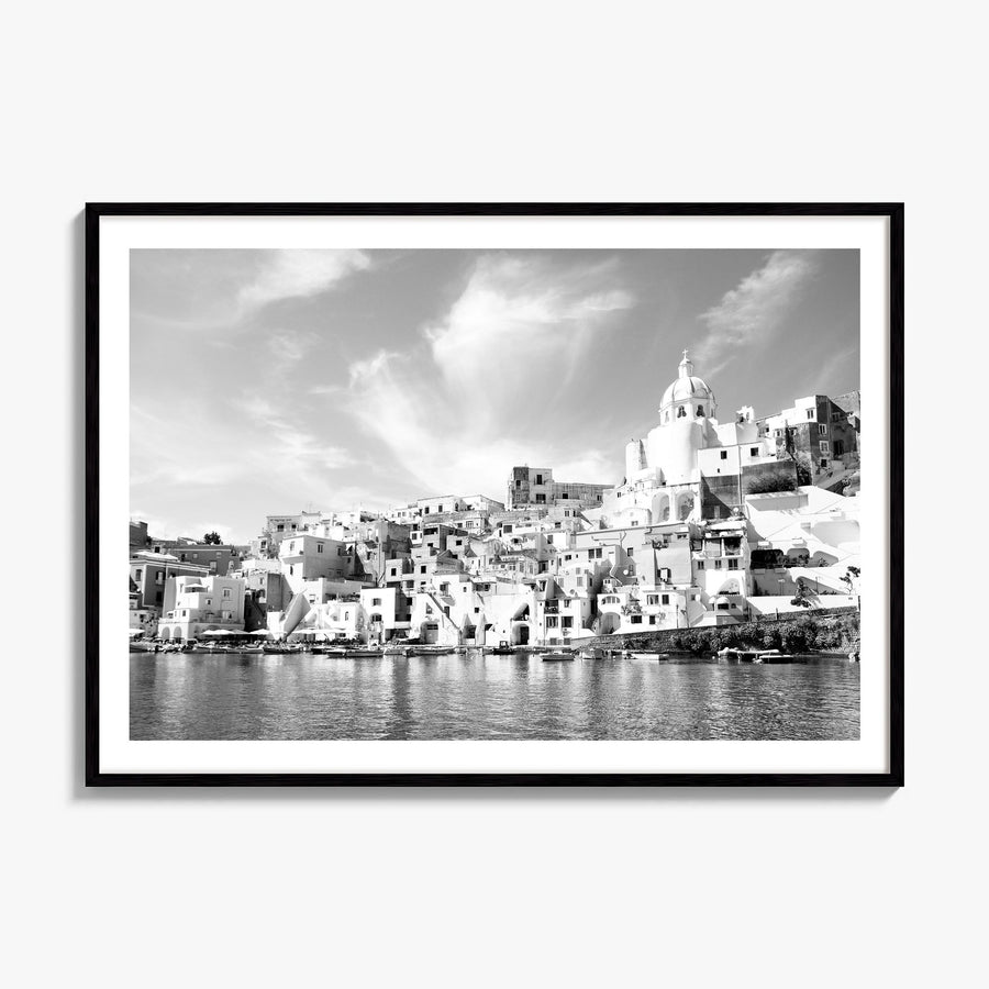Naples, Italy Photo Poster, framed poster mockup, white border