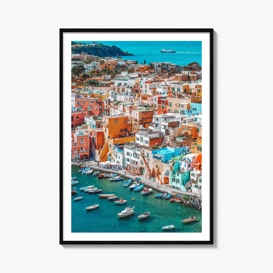 Naples, Italy no. 2 colorful photo poster of Italy – vertical wall art, unframed print shown in interior mockup