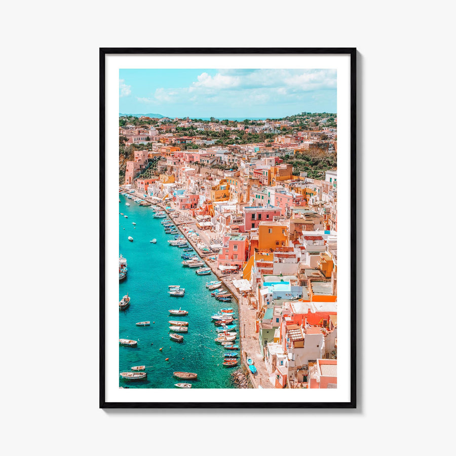 Naples, Italy no. 3 colorful photo poster of Italy – vertical wall art, unframed print shown in interior mockup
