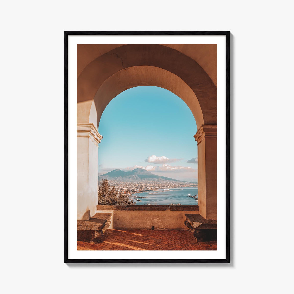 Naples, Italy no. 4 colorful photo poster of Italy – vertical wall art, unframed print shown in interior mockup