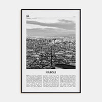 Napoli Poster None / 8x12 in Nbourhood Travel B&W Poster