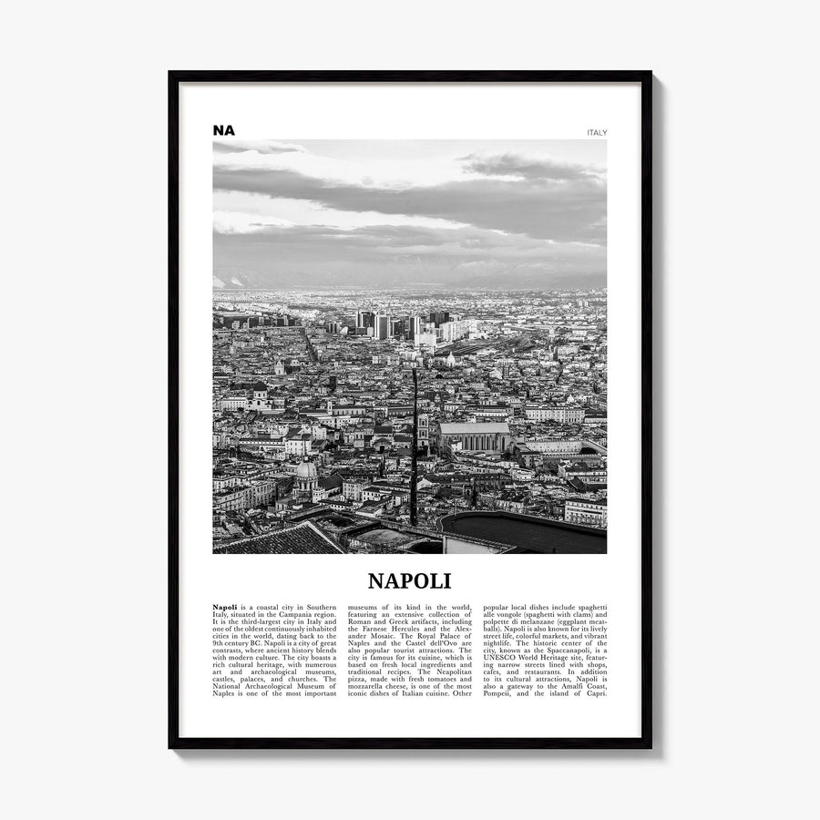 Napoli Newspaper Poster, framed poster mockup