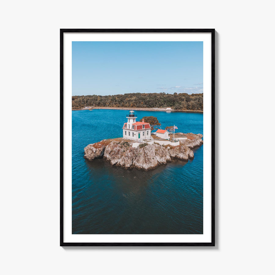 Narragansett no. 1 colorful photo poster of Rhode Island, USA – vertical wall art, unframed print shown in interior mockup