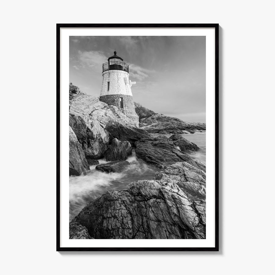 Narragansett Photo No 2 Poster, framed poster mockup, white border