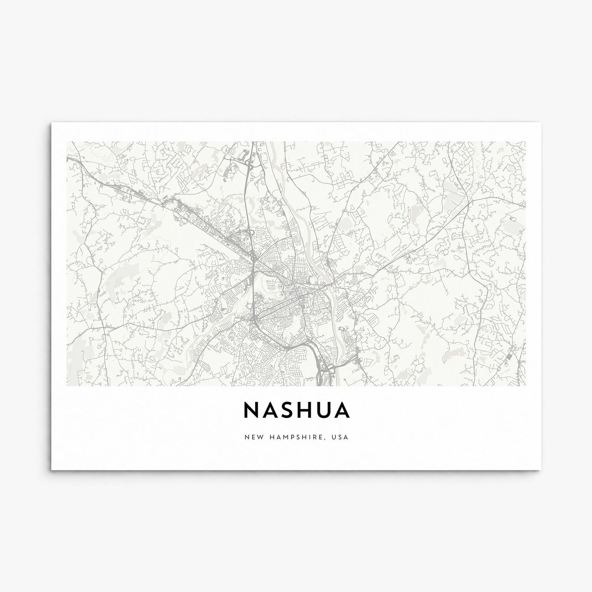 Nashua Map Poster, print only (unframed)