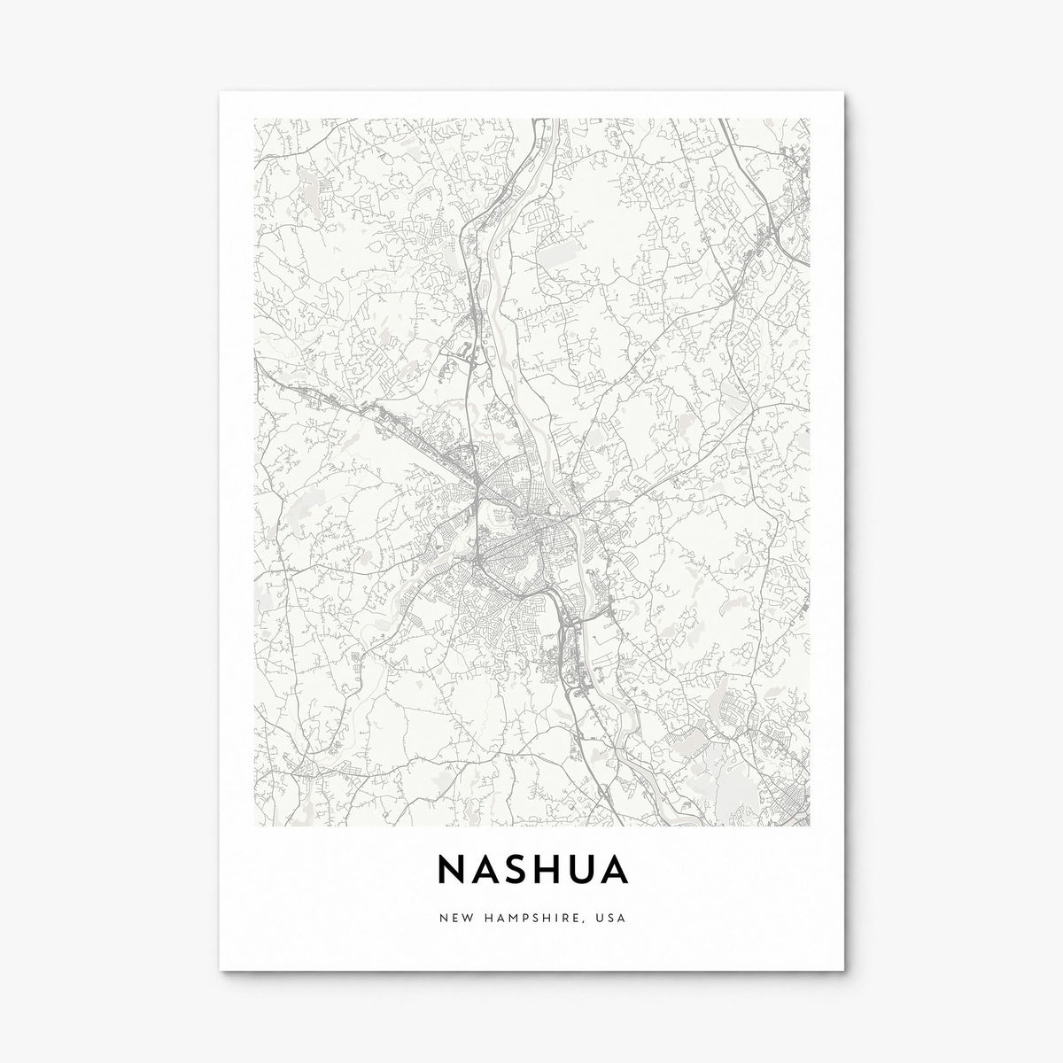 Nashua Map Poster, print only (unframed)