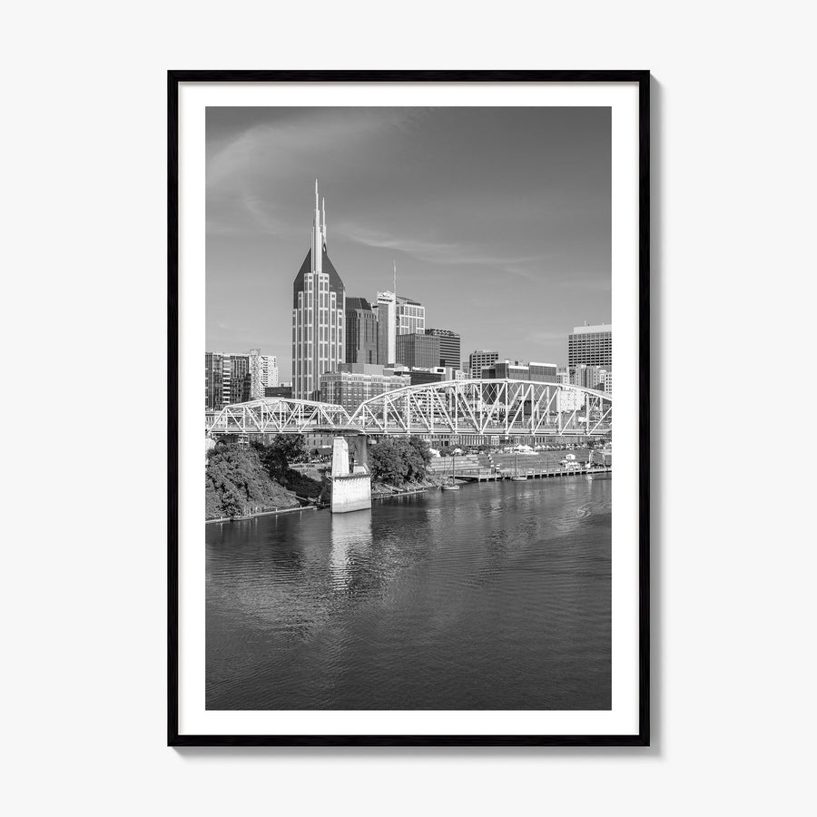 Nashville Photo Poster, framed poster mockup, white border