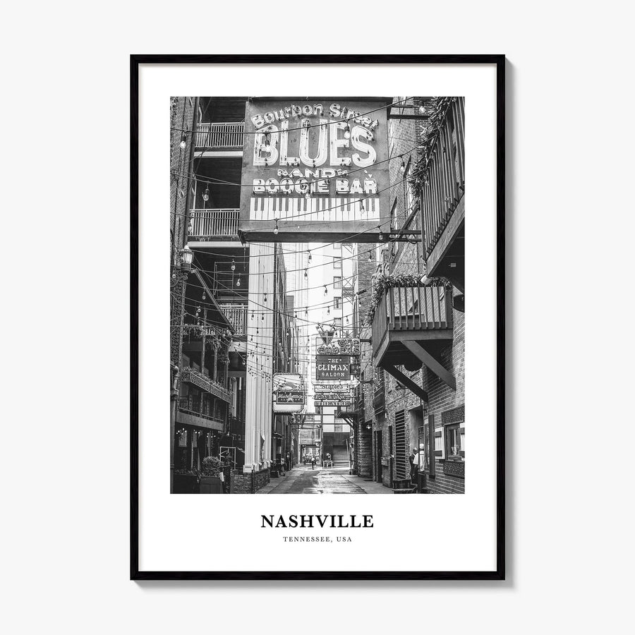 Nashville Classic No 3 Poster, framed poster mockup