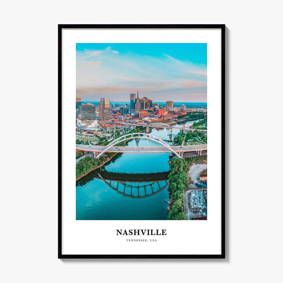 Nashville Classic Poster, framed poster mockup