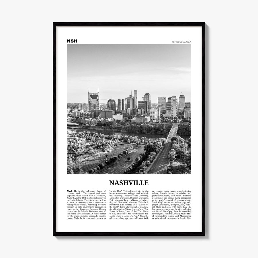Nashville Newspaper No 2 Poster, framed poster mockup