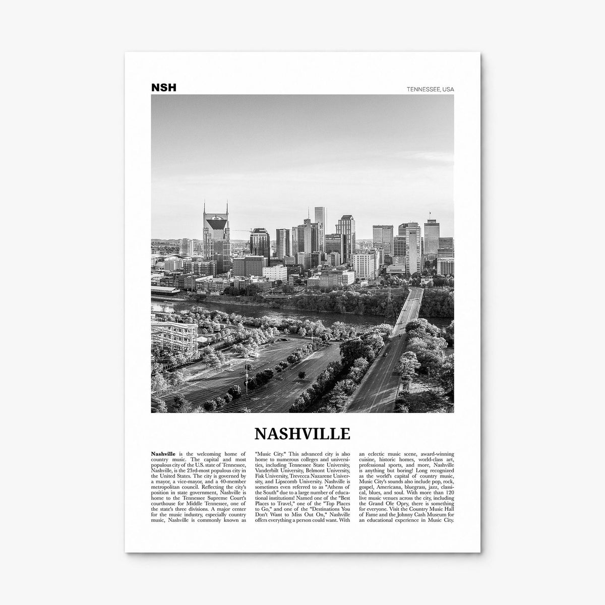 Nashville Newspaper No 2 Poster, print only (unframed)