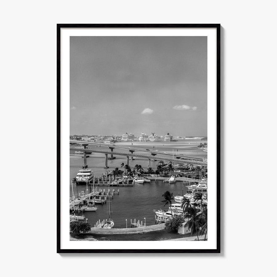 Nassau Photo Poster, framed poster mockup, white border
