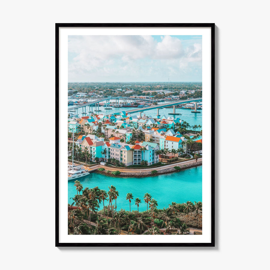 Nassau Photo Poster, framed poster mockup, white border
