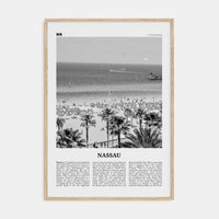 Nassau Poster Natural Wood / 8x12 in Nbourhood Travel B&W Poster