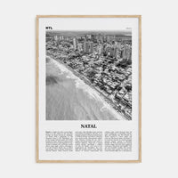 Natal Poster Natural Wood / 8x12 in Nbourhood Travel B&W Poster