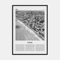 Natal Poster Black Wood / 8x12 in Nbourhood Travel B&W Poster