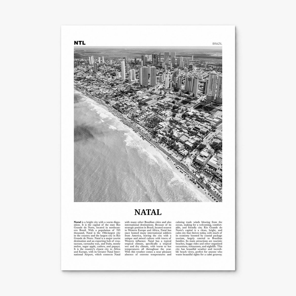 Natal Newspaper Poster, print only (unframed)