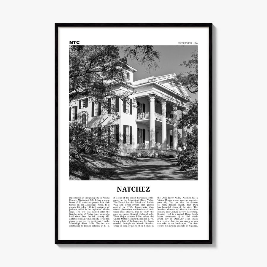 Natchez Newspaper Poster, framed poster mockup