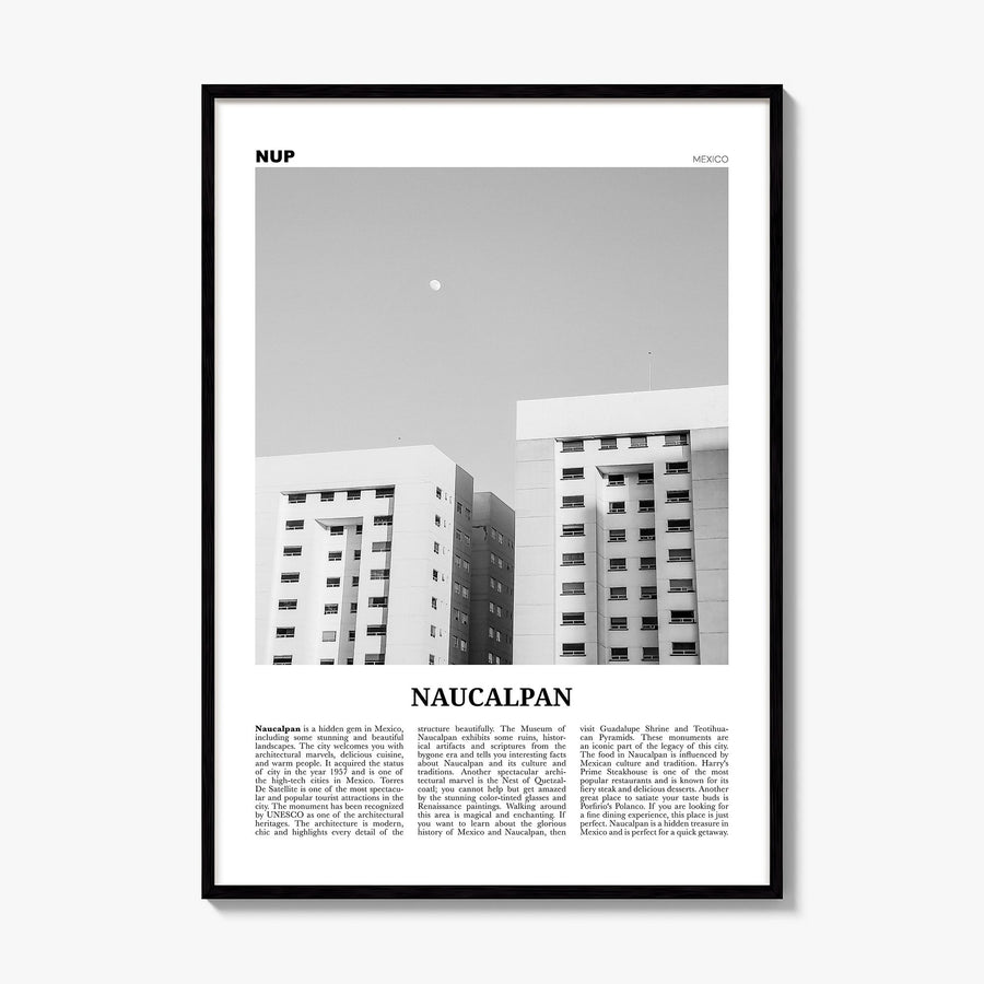 Naucalpan Newspaper Poster, framed poster mockup