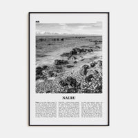 Nauru Poster None / 8x12 in Nbourhood Travel B&W Poster