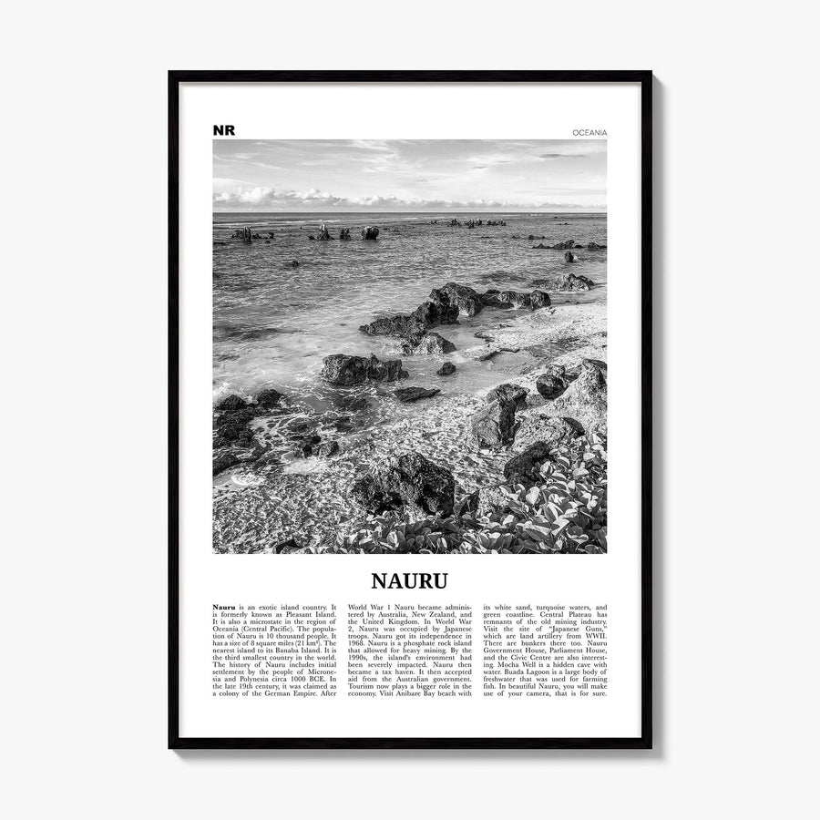 Nauru Newspaper Poster, framed poster mockup