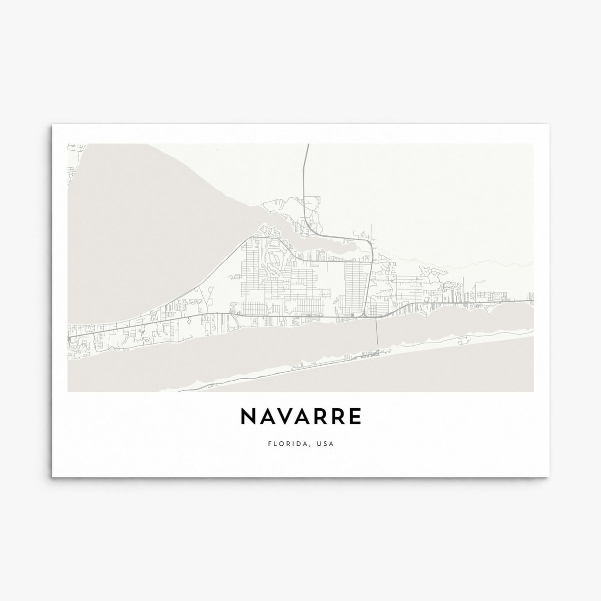 Navarre Map Poster, print only (unframed)