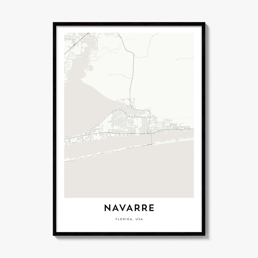 Navarre Map Poster, framed poster mockup