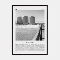 Navarre Poster Black Wood / 8x12 in Nbourhood Travel B&W Poster