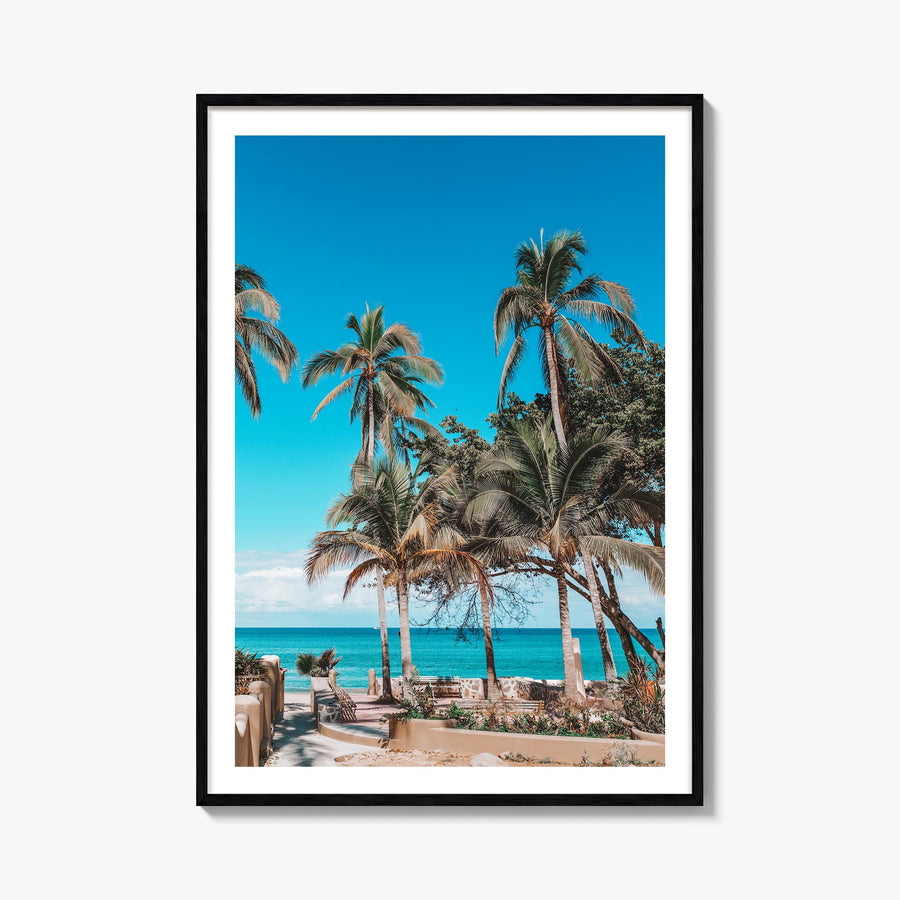 Nayarit colorful photo poster of Mexico – vertical wall art, unframed print shown in interior mockup