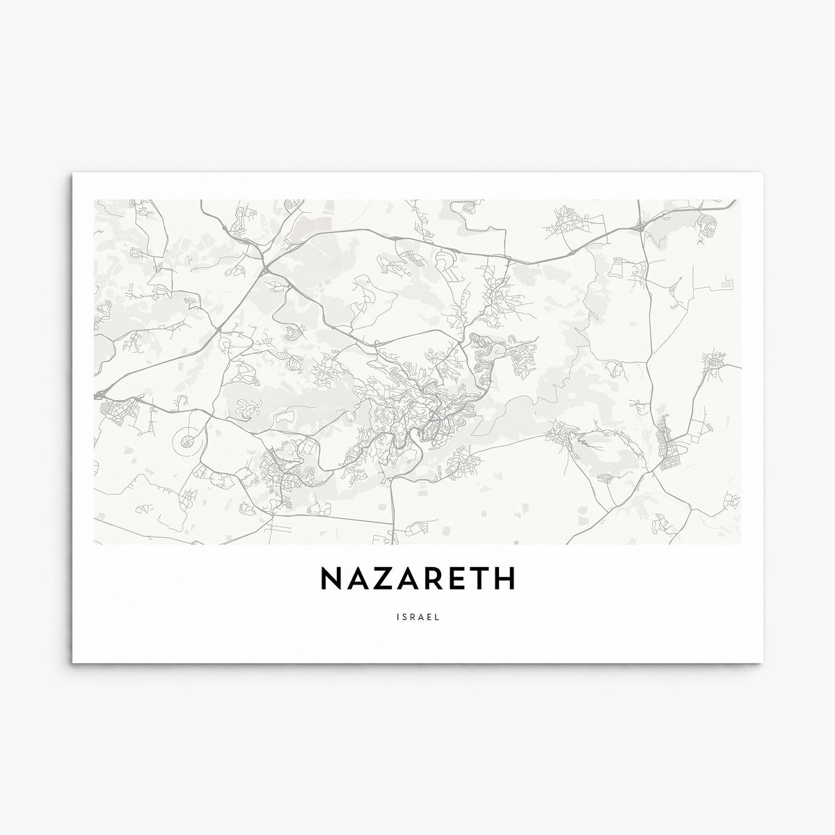 Nazareth Map Poster, print only (unframed)