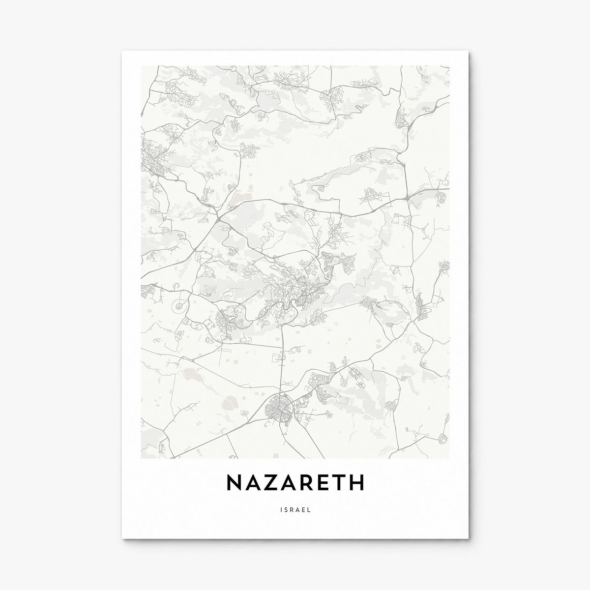 Nazareth Map Poster, print only (unframed)