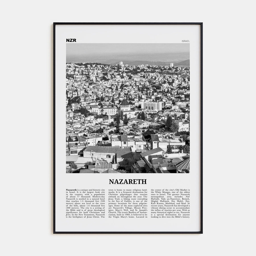 Nazareth No 1 Poster None / 8x12 in Nbourhood Travel B&W Poster