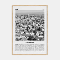 Nazareth No 1 Poster Natural Wood / 8x12 in Nbourhood Travel B&W Poster