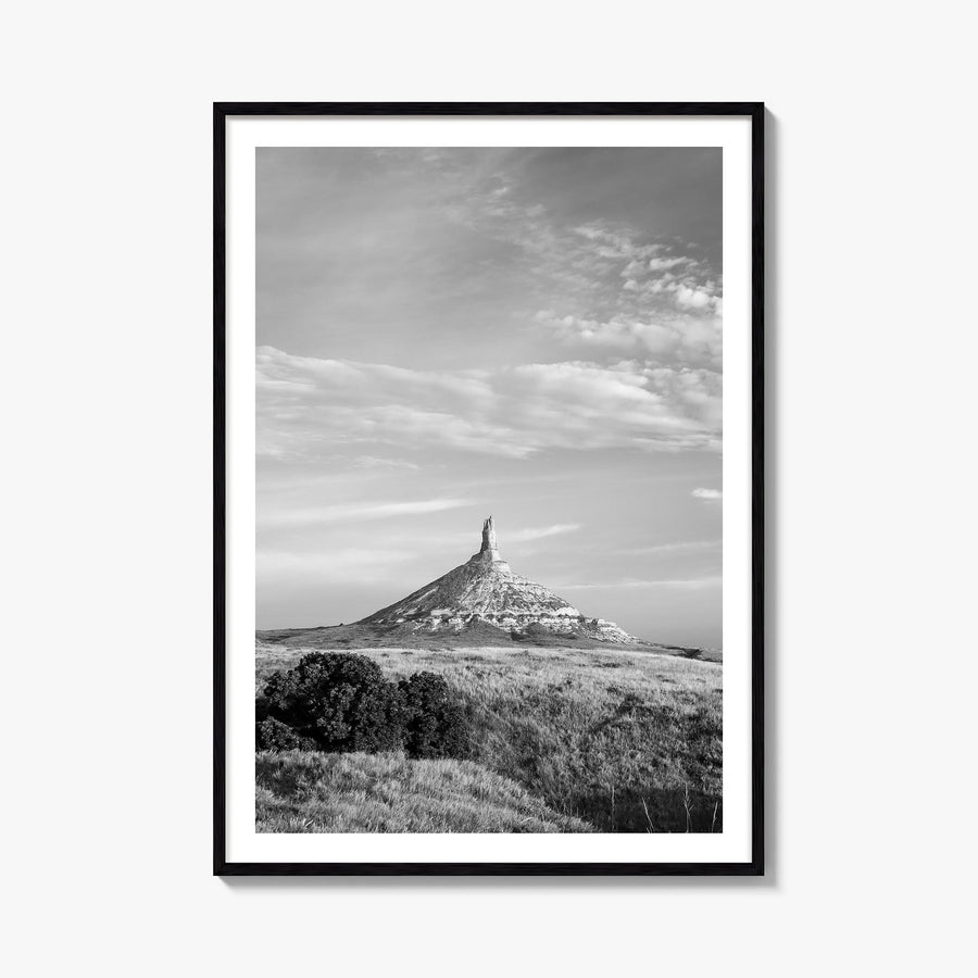 Nebraska black & white photo poster of United States – vertical wall art, unframed print shown in interior mockup