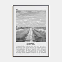 Nebraska No 1 Poster None / 8x12 in Nbourhood Travel B&W Poster