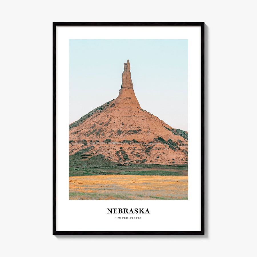 Nebraska Classic Poster, framed poster mockup
