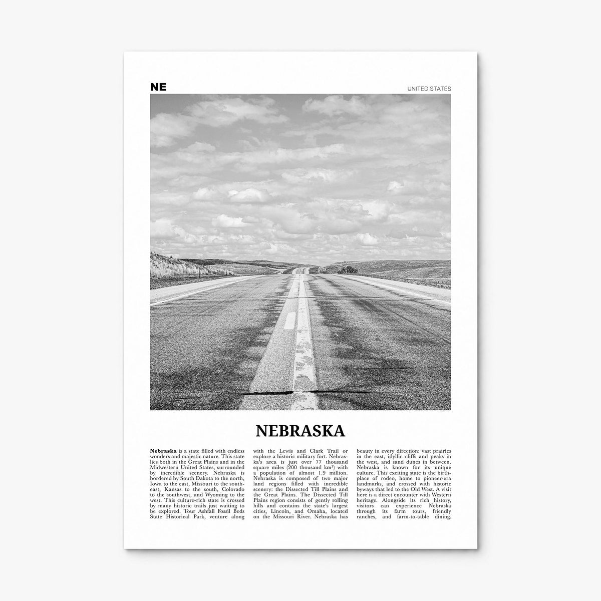 Nebraska Newspaper No 1 Poster, print only (unframed)
