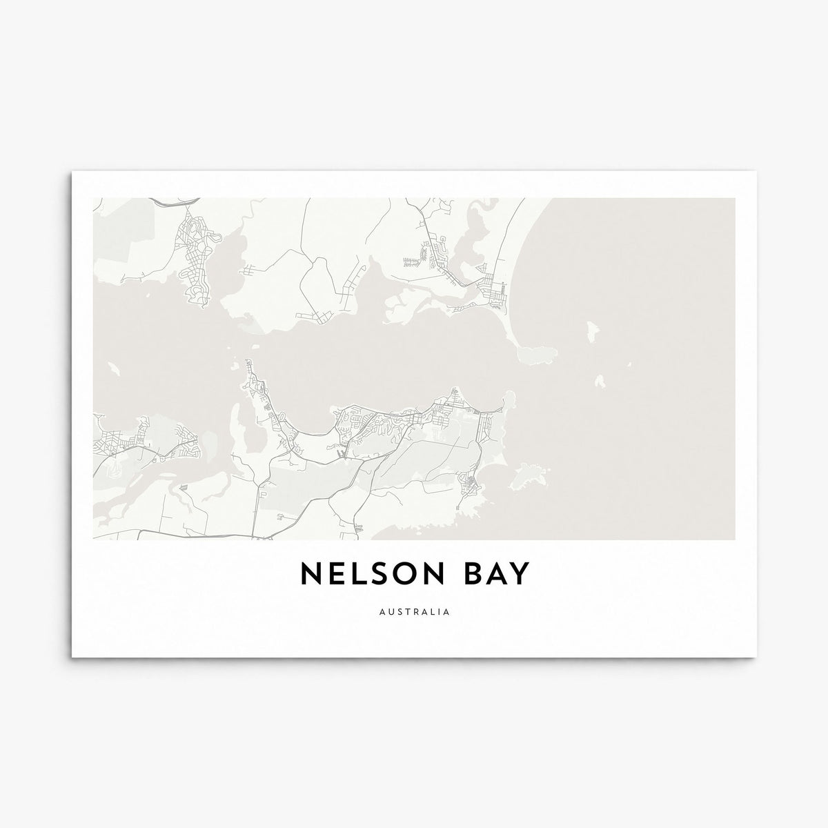 Nelson Bay Map Poster, print only (unframed)