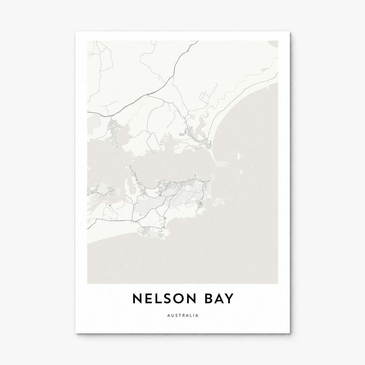 Nelson Bay Map Poster, print only (unframed)